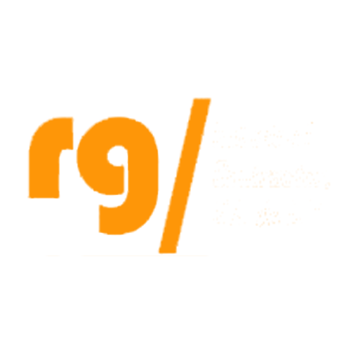 Logotipo de RG, empresa especializada en arquitectura, desarrollo urbano y proyectos constructivos en México