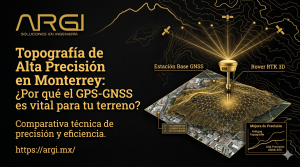 Levantamiento topográfico con GPS-GNSS en Monterrey por ARGI