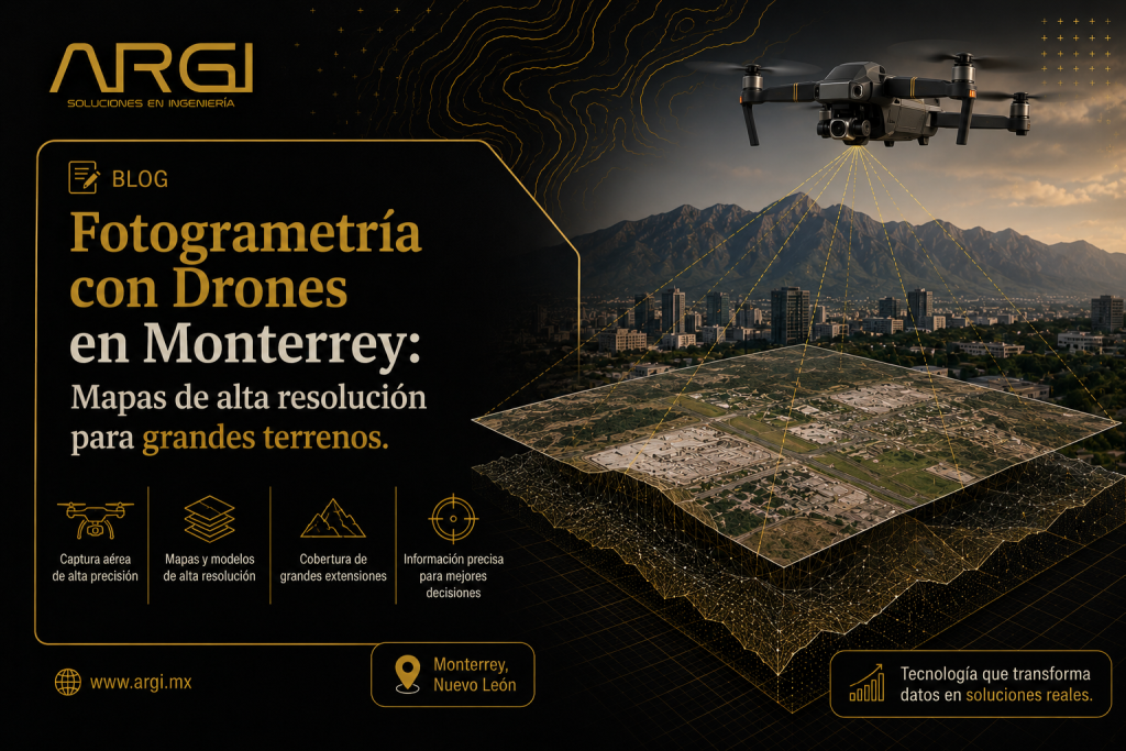 fotogrametría con drones en Monterrey ARGI